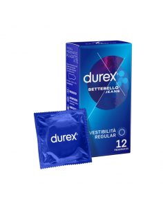 Durex Settebello Jeans profilattici facili da indossare ed extra lubrificati 12 pezzi