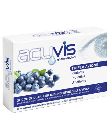 Acuvis gocce oculari 10fl 0,5m