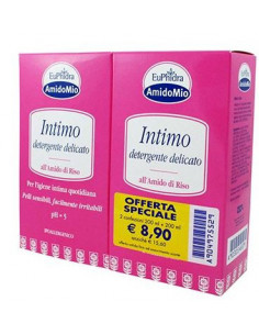 Euphidra AmidoMio abbinata due confezioni detergente intimo delicato 200ml+200ml