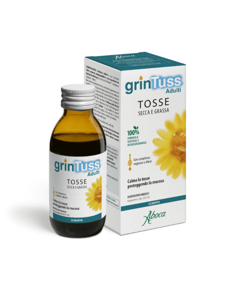 Grintuss Adulti sciroppo per adulti contro la tosse secca e grassa 180g