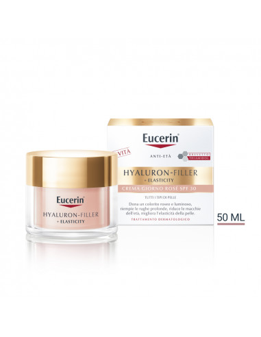 Eucerin Hyaluron-Filler +Elasticity crema viso giorno rosè SPF30 anti-età per tutti i tipi di pelle 50ml