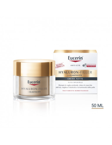 Eucerin Hyaluron-Filler +Elasticity crema viso notte anti-età per tutti i tipi di pelle 50ml