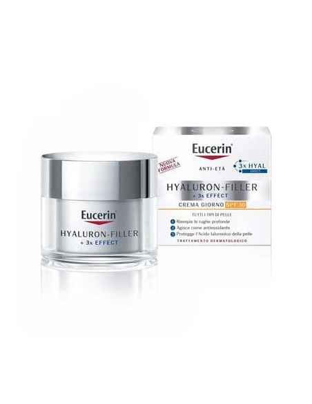 Eucerin Hyaluron-Filler +3x Effect crema viso giorno SPF30 anti-età per tutti i tipi di pelle 50ml