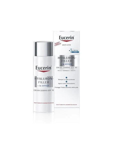 Eucerin Hyaluron-Filler +3x Effect crema viso giorno SPF15 per pelle normale e mista 50ml