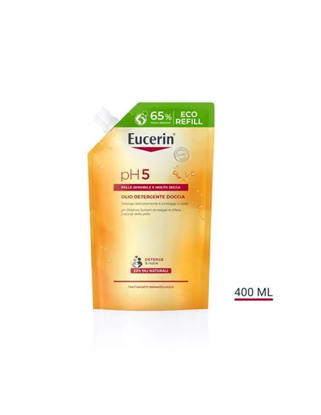 Eucerin PH5 refill olio detergente doccia per pelle sensibile e secca 400ml