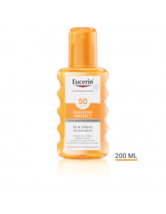 Eucerin Sun Protection Sensitive Protect spray corpo solare trasparente per pelle sensibile SPF50+ 200ml