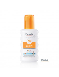 Eucerin Sun Protection Sensitive Protect Kids spray corpo solare resistente all'acqua e senza profumo SPF50+ 200ml