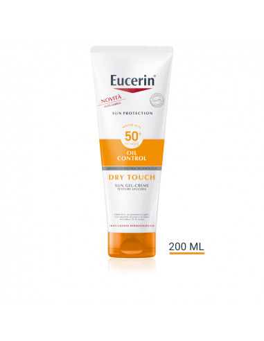 Eucerin Sun Protection Oil Control gel-crema corpo solare secco per tutti i tipi di pelle SPF50+ 200ml