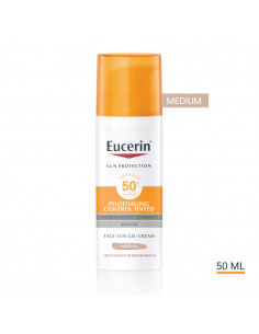 Eucerin Sun Protection Photoaging Control Tinted gel-crema solare viso colorazione media anti-età SPF50+ 50ml