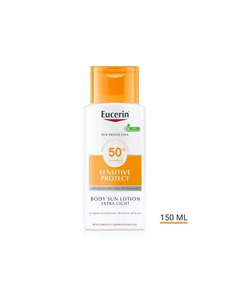 Eucerin Sun Protection Sensitive Protect lozione corpo solare extra light SPF50+ 150ml