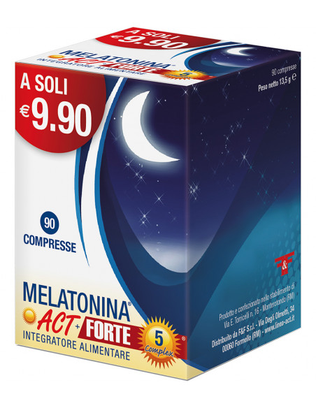 Melatonina Act +5 Complex Forte per ridurre il tempo di addormentamento 90 compresse