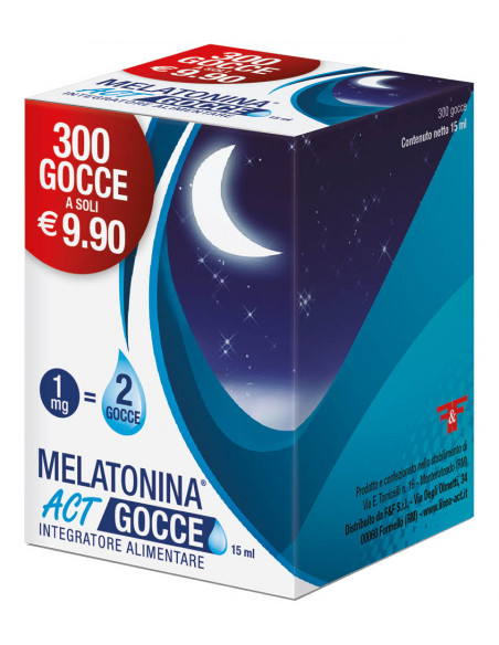 Melatonina Act gocce per ridurre il tempo di addormentamento 15ml