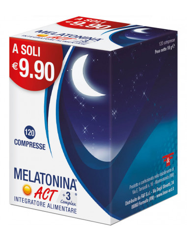 Melatonina Act 1mg +3 Complex per ridurre il tempo di addormentamento 120 compresse