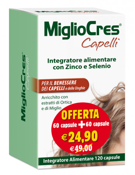 Migliocres per il benessere dei Capelli delle donne 60 + 60 capsule