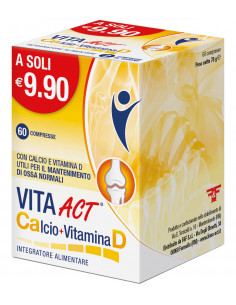 Vita Act Calcio + Vitamina D per ossa e denti forti 60 compresse