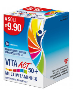 Vita Act 50+ Multivitaminico per il benessere generale degli adulti 30 compresse