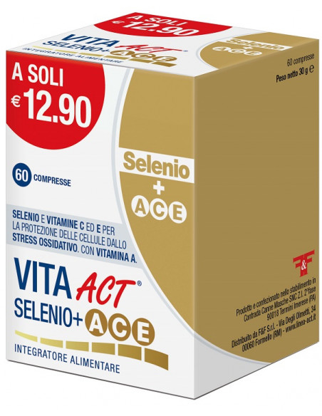 Vita Act Selenio + ACE per proteggere le cellule dallo stress ossidativo 60 compresse