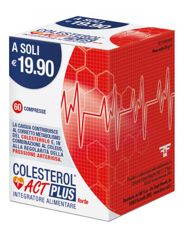 Colesterol Act Plus Forte per il mantenimento del colesterolo e della pressione arteriosa 60 compresse