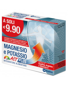 Magnesio e Potassio Act Plus contro stanchezza e affaticamento 14 bustine