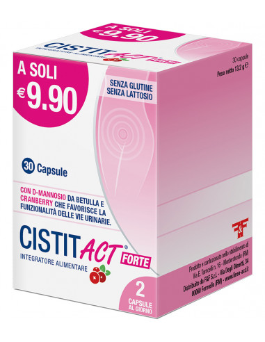 Cistit Act Forte contro la cistite per favorire le vie urinarie 30 capsule