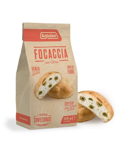 Agluten focaccia olive 100g