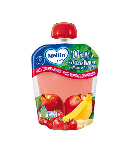 Mellin 100% mela fragola banan