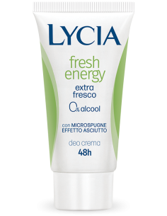 Lycia Fresh Energy crema deodorante 48h Aloe e Bergamotto 30ml