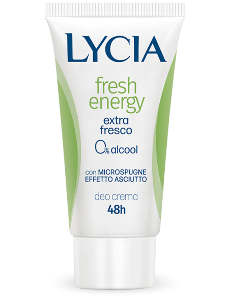 Lycia Fresh Energy crema deodorante 48h Aloe e Bergamotto 30ml