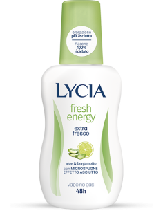 Lycia Fresh Energy vapo no gas deodorante 48h Aloe e Bergamotto 75ml