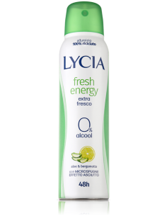 Lycia Fresh Energy spray deodorante 48h Aloe e Bergamotto 150ml