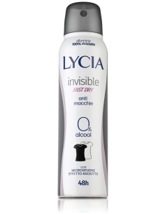 Lycia Invisible Fast Dry spray deodorante 48h anti macchie 150ml