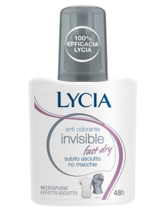 Lycia Invisible Fast Dry vapo no gas deodorante 48h anti macchie 75ml