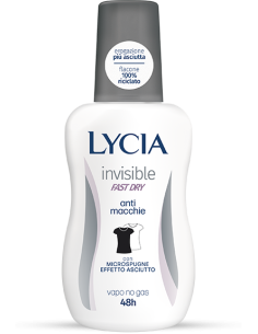 Lycia Invisible Fast Dry vapo no gas deodorante 48h anti macchie 75ml