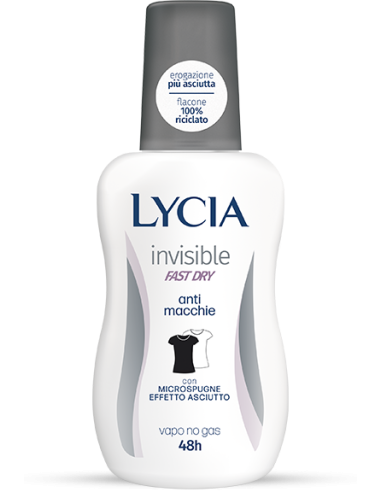 Lycia Invisible Fast Dry vapo no gas deodorante 48h anti macchie 75ml