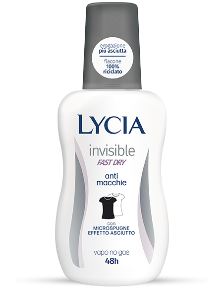 Lycia Invisible Fast Dry vapo no gas deodorante 48h anti macchie 75ml