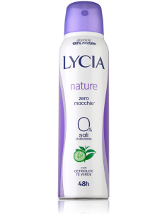 Lycia Nature spray 48h zero macchie Cetriolo e Tè verde 150ml