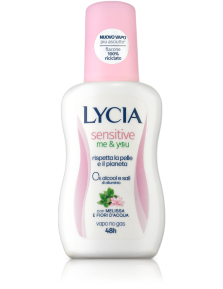 Lycia Sensitive Me&You vapo no gas 48h anti odore e anti macchia Melissa e Fiori d'acqua 75ml