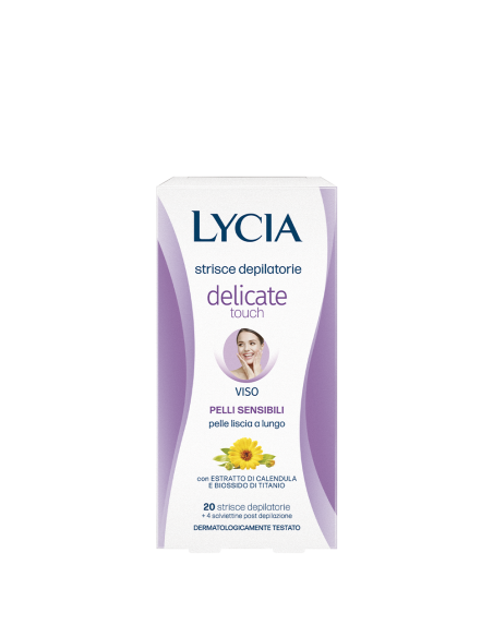 Lycia Delicate Touch strisce depilatorie viso per pelli sensibili 20 strisce