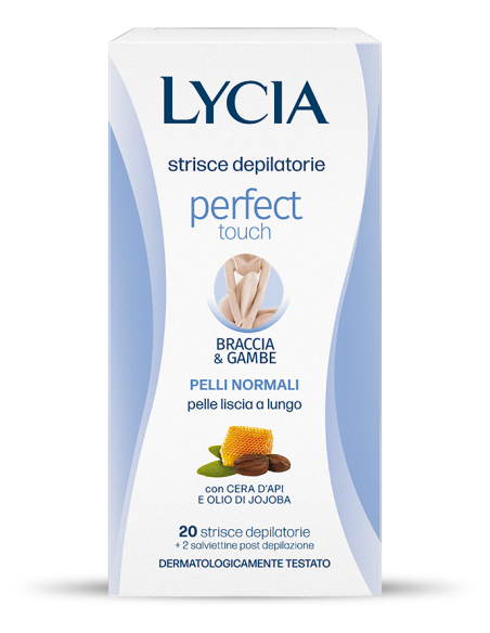 Lycia Perfect Touch strisce depilatorie braccia e gambe per pelli normali 20 strisce