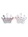 Bjt705 orecchini baby crown ss