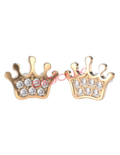 Bjt707 orecchini baby crown rg