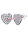 Bjt256 orecchini heart pave ss