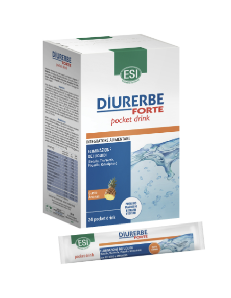 Esi Diurerbe Forte pocket drink all'ananas diuretico e drenante 24 stick