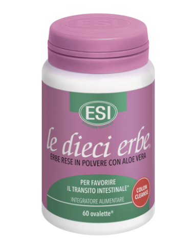 Esi Le Dieci Erbe Colon Cleanse per la regolarità intestinale 60 ovalette