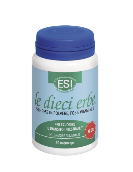 Esi Le Dieci Erbe Flor per combattere l'intestino pigro e favorire il transito intestinale 60 capsule