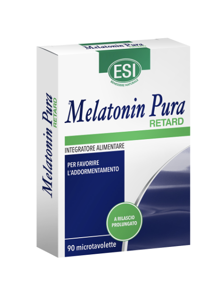 Esi Melatonin Pura Retard a rilascio prolungato per favorire l'addormentamento 90 microtavolette