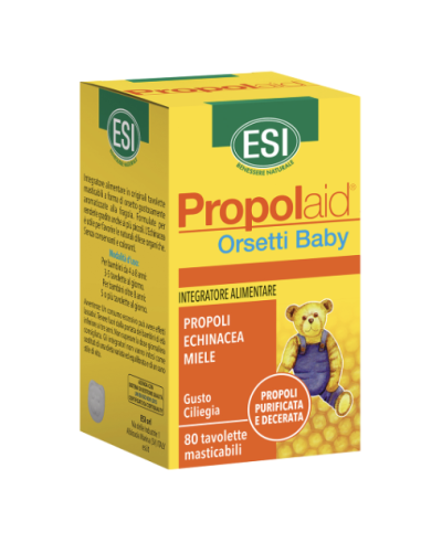 Esi Propolaid Orsetti Baby immunostimolanti gusto ciliegia 80 tavolette masticabili