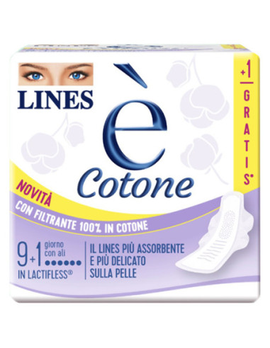 Lines e' cotone ali 9+1pz