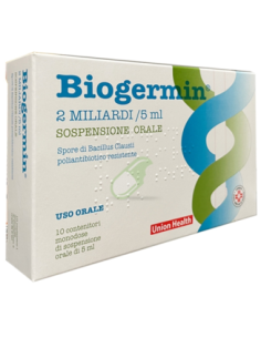 UNION HEALTH - BIOGERMIN 10FLACONI 2MILIARDI 5ML - Clubfarma