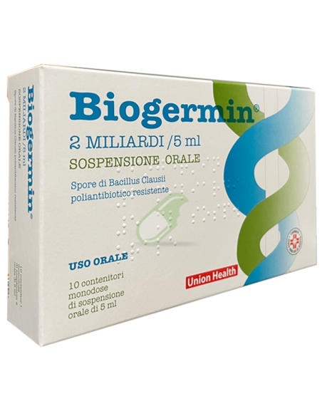 UNION HEALTH - BIOGERMIN 10FLACONI 2MILIARDI 5ML - Clubfarma